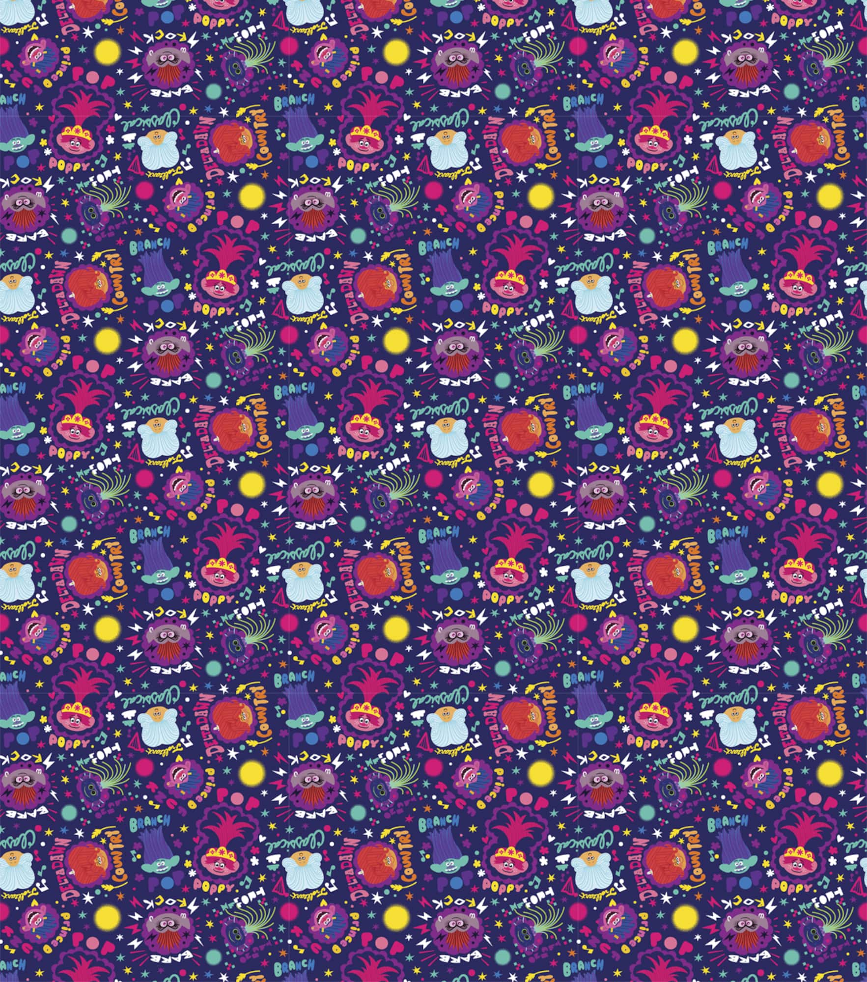 Universal Dreamworks Trolls Party Cotton Fabric